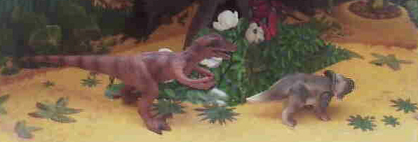 Bullyland Velociraptor and Tyco Dino Rider Protoceratops.