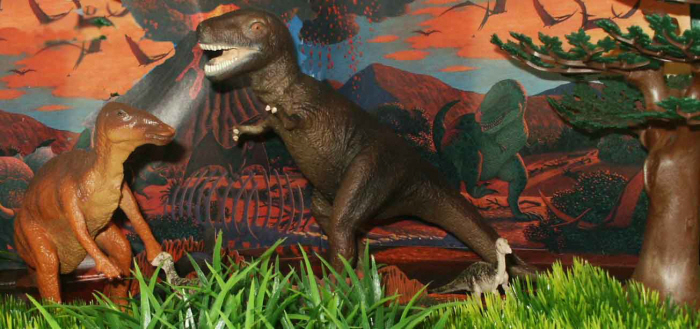 The original Schleich Replicasaurus Tyrannosaurus and Edmontosaurus both discontinued. Toyway Leaellynasaura.
