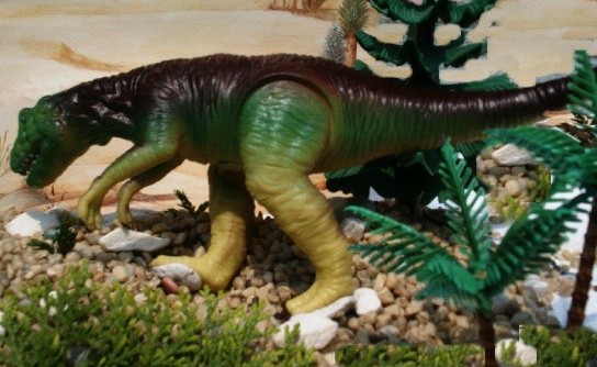 This not a very good reproduction from the Dinosaur Series of Toys from China. It is supposed to light up and make sounds. The only point of interest is that was labeled Herrerasaurus.