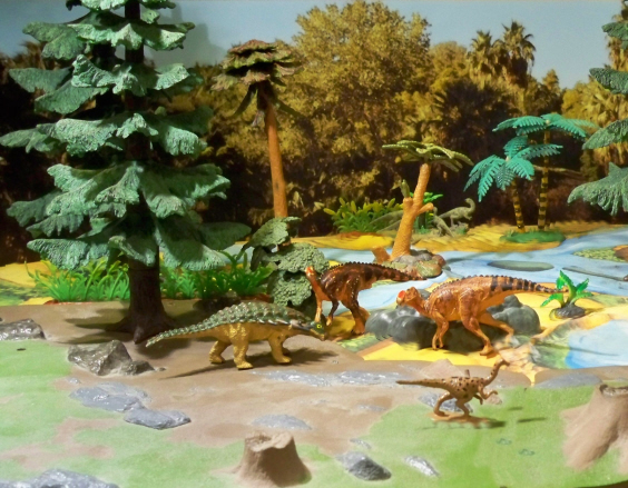 Krentz ANTEDILUVIA Gryptosaurus Battat Edmontonia JP Gallimimus