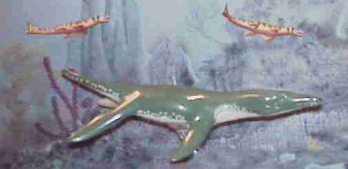 Invicta Pliosaur and PlayVison Metriorhynchus. 